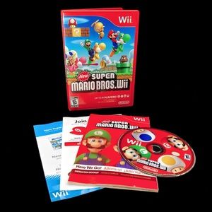 🎮 New Super Mario Bros. Nintendo Wii 2009 Video Game Complete CIB 🎮